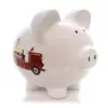 Bank 7.75" Firetruck Piggy Bank Hose Hydrant Ladder - Decorative Banks