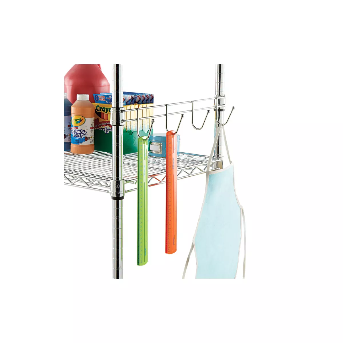 Alera Hook Bars For Wire Shelving, Five Hooks, 24