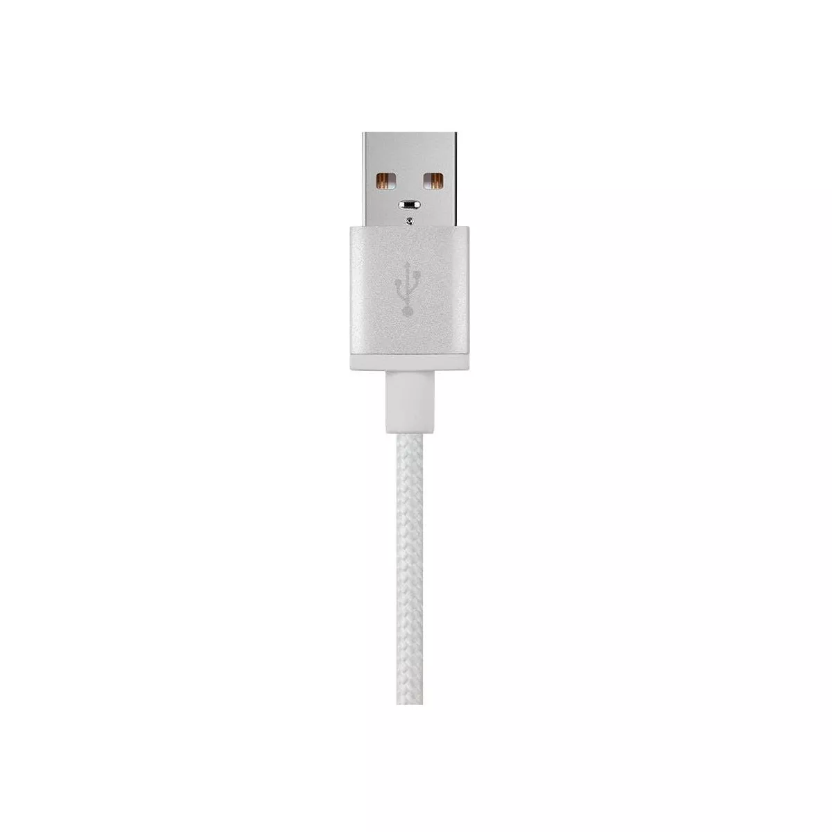 Monoprice USB-A to Micro B Cable - 3 feet - white, 2.4A - Luxe Series