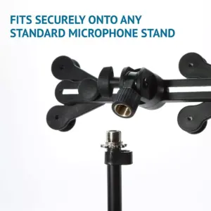 LyxPro TSM1 Microphone Music Stand Mount Holder For Tablet iPhone Ipad Smartphone And Android Adjustable 360 Degree Swivel Tilt Support Arms 3 To 11.5 Inch With Extra Detachable Clip