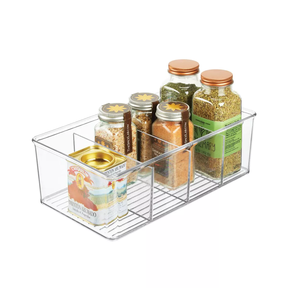 mDesign Plastic Kitchen Pantry Food Storage Organizer Bin, 6 Pack - Clear