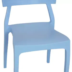 Sunnydaze Plastic All-Weather Commercial-Grade Elmott Indoor/Outdoor Patio Dining Arm Chair, Light Blue
