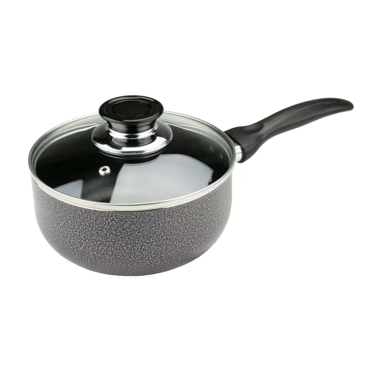 Brentwood 7 Piece Nonstick Aluminum Cookware Set in Granite