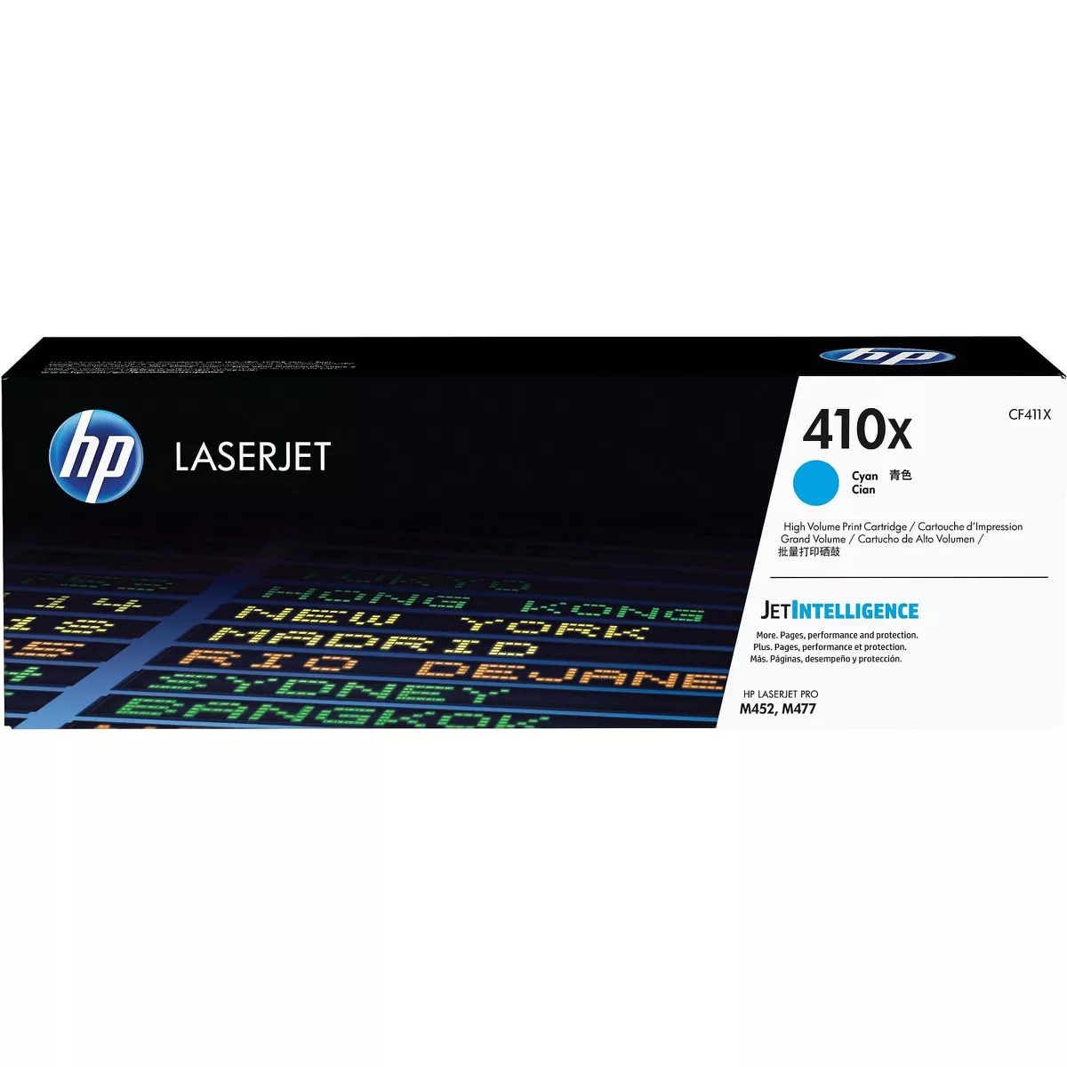 HP Inc. HP 410X (CF411X) High-Yield Cyan Original LaserJet Toner Cartridge