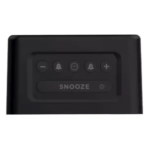 Compact Digital Alarm Clock with USB Charger Black - Capello