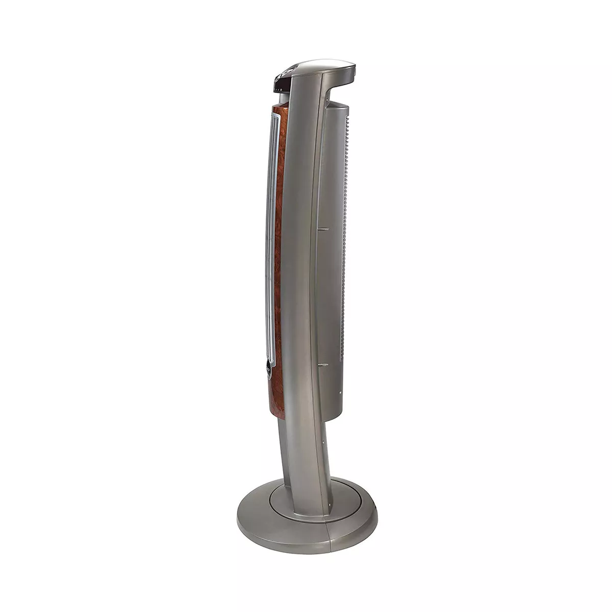Lasko Wind Curve Portable Electric Nighttime Setting Tower Fan with Remote Control, Silverwood (2 Pack)