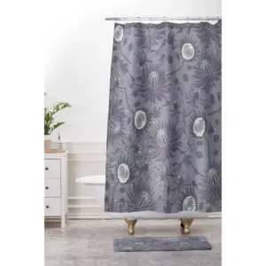 Caroline Okun Protea Shower Curtain Gray - Deny Designs