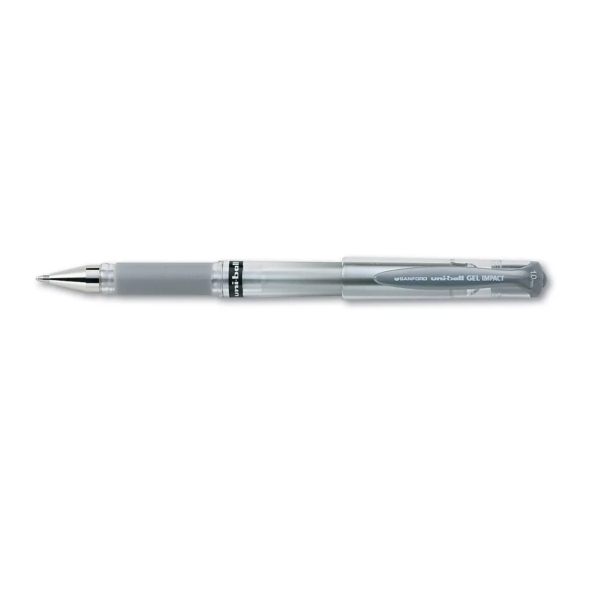 uni-ball Uniball Gel Impact Roller Ball Capped Gel Pen Silver Metallic Ink Medium 60658