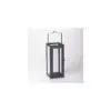 12" Marco Glass Metal Outdoor Lantern with Open Top Black - Smart Living