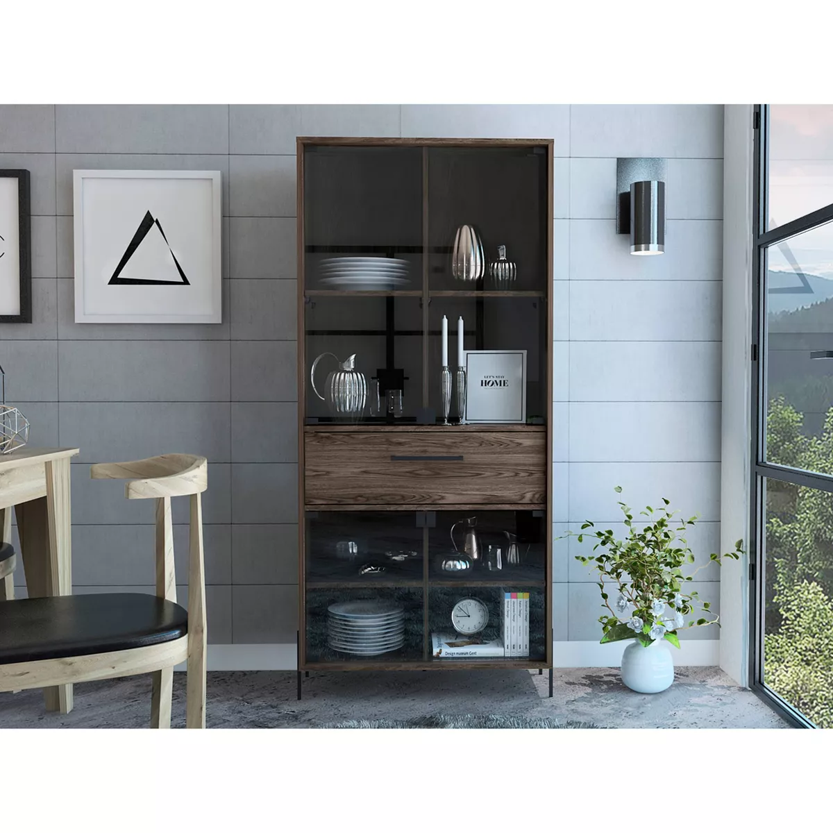 Page Pantry Cabinet Brown - RST Brands