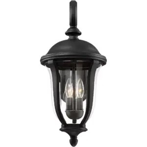 John Timberland Traditional Outdoor Wall Light Fixture Black 22 1/4