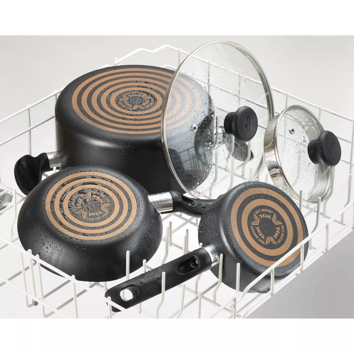 T-fal Simply Cook 12pc Nonstick Cookware Set - Black
