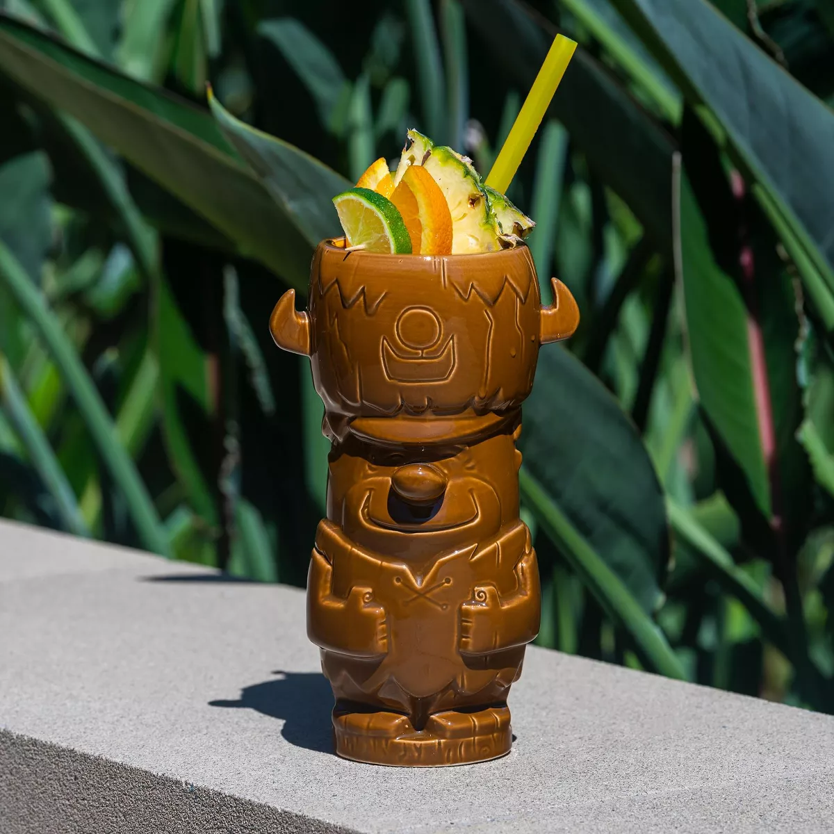 Beeline Creative Geeki Tikis The Flintstones Mug Set | Fred & Barney Tiki Mugs | Holds 28 Ounces
