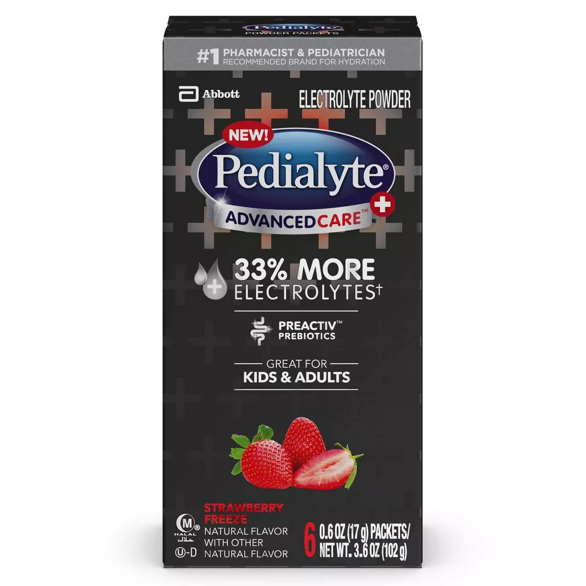 Pedialyte AdvancedCare Plus Electrolyte Powder - Strawberry Freeze - 3.6oz Total