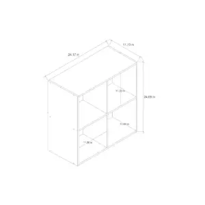 4 Cube Decorative Bookshelf Brown - Room Essentials™