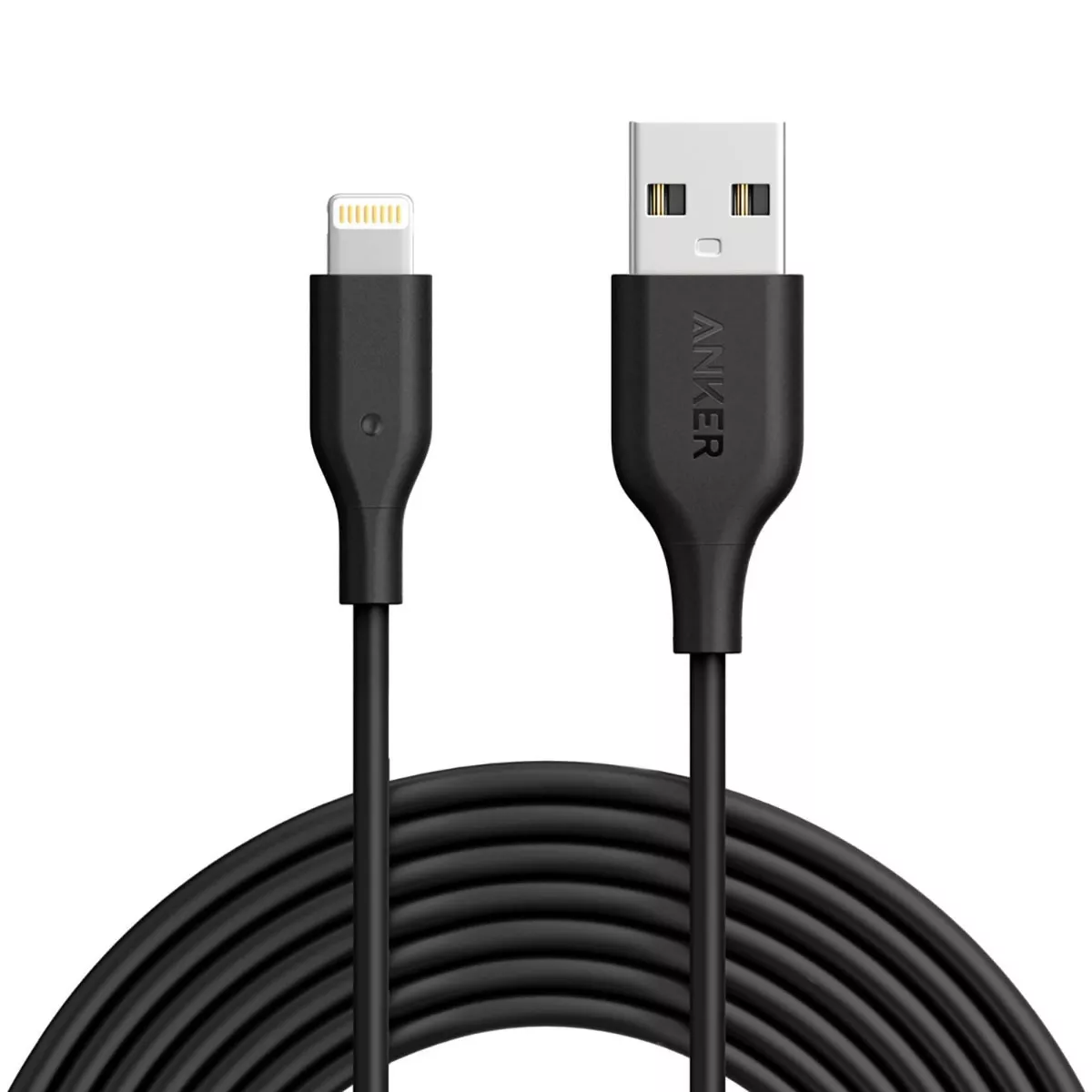 Anker 6' PowerLine Lightning to USB-A Round Cable - Black