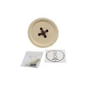 Design Ideas Button Wall Hook – Wall Mounted Organization – Maple Wood, 2.8