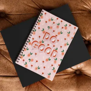Hello Twiggs Peaches And Poppies Spiral Notebook - Deny Designs