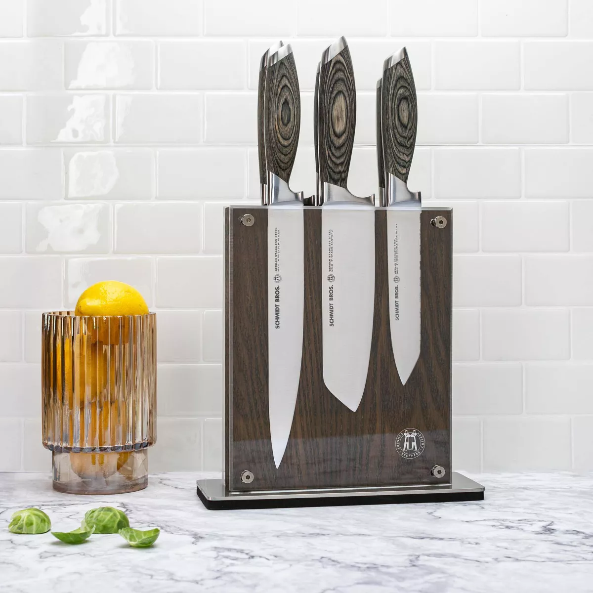 Schmidt Brothers Cutlery Bonded Ash 7pc Knife Block Set