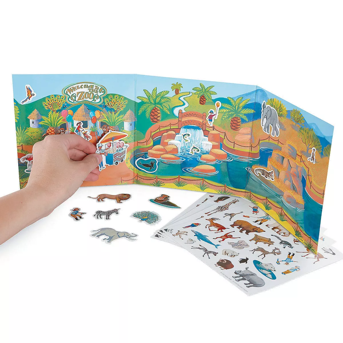 MindWare At The Zoo Reusable Sticker Tote - Stickers - 102 Pieces