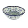 Blue Rose Polish Pottery Blue Tulip Large Scallop Bowl
