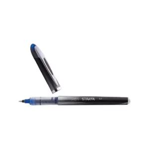 Staples Strata Liquid Rollerball Pens Fine Point Blue Dozen (40829)