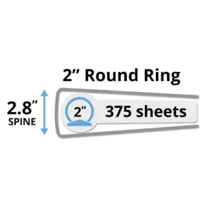 Avery Economy View Binder w/Round Rings 11 x 8 1/2 2