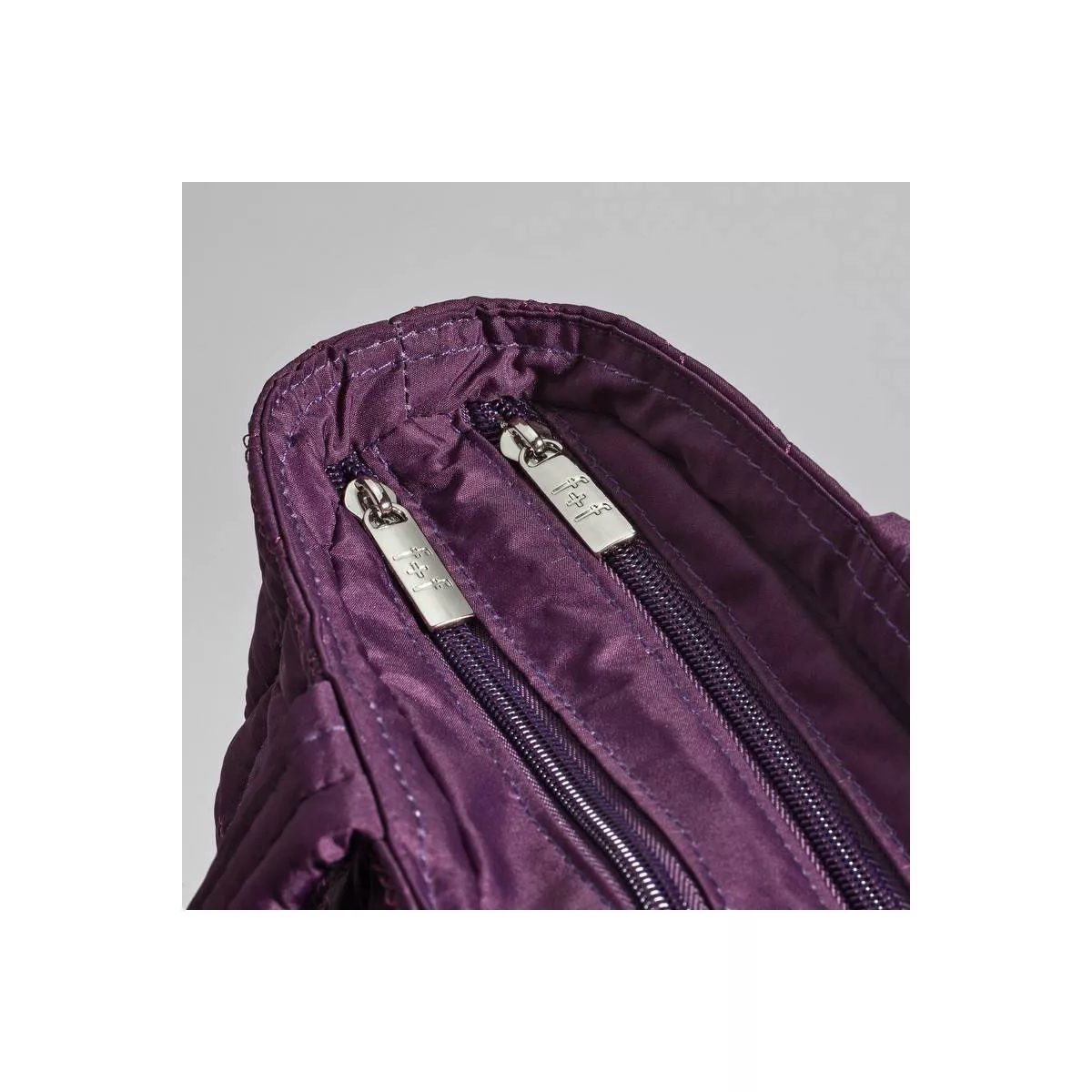 Fit & Fresh Metro Quilted Tote with Lunch Compartment - Plum