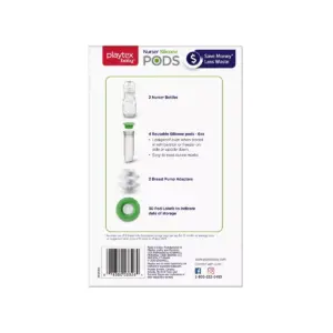 Playtex Nurser Silicone PODS Baby Bottle Liner Starter Set