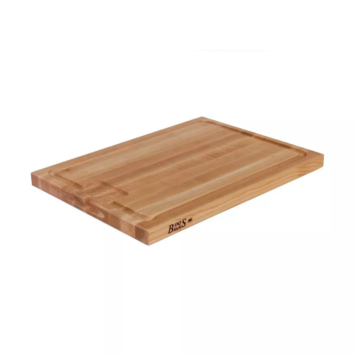 John Boos Block Au Jus 24 x 18 x 1.5 Inches Reversible Cutting/Carving Board with Juice Groove and Hand Grips, Maple Wood