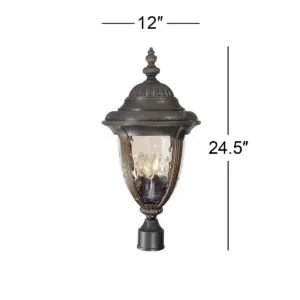 John Timberland Traditional Outdoor Light Post Fixture Veranda Bronze 24 1/2