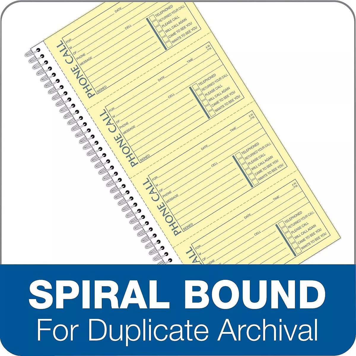 Adams Phone Message Book Spiral 11