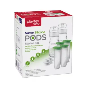 Playtex Nurser Silicone PODS Baby Bottle Liner Starter Set