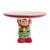 10" Ceramic Elf Cake Serving Platter - Mr. Christmas