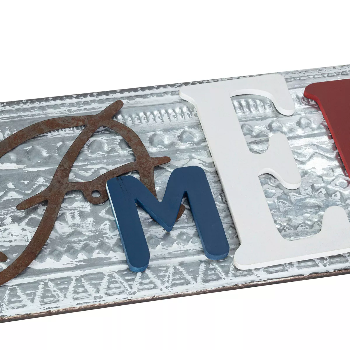 Wood and Metal America Wall Decor - Alpine Corporation