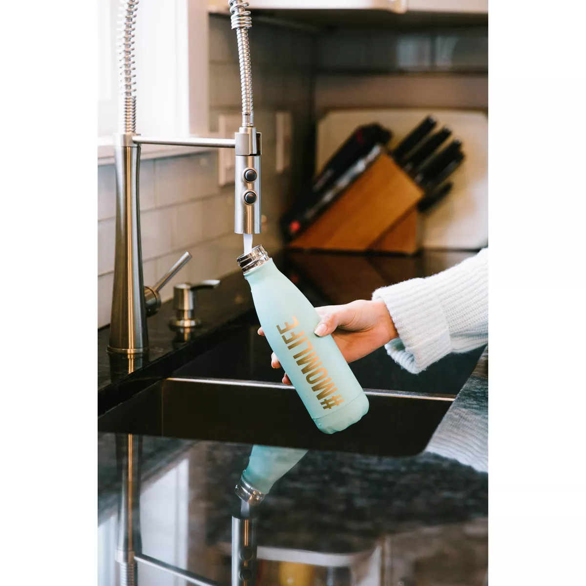 Pearhead Momlife Water Bottle - Aqua 17oz