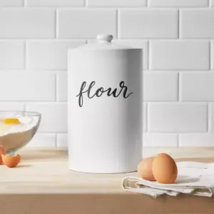 Flour Food Storage Canister White - Threshold™