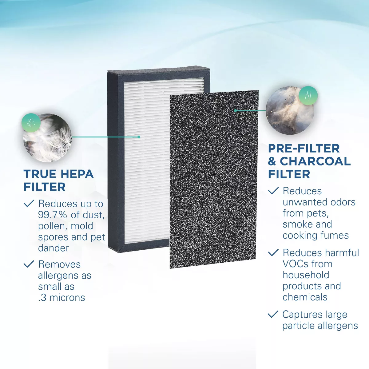 GermGuardian FLT4100 HEPA GENUINE Replacement Air Control Filter E for AC4100 Air Purifier