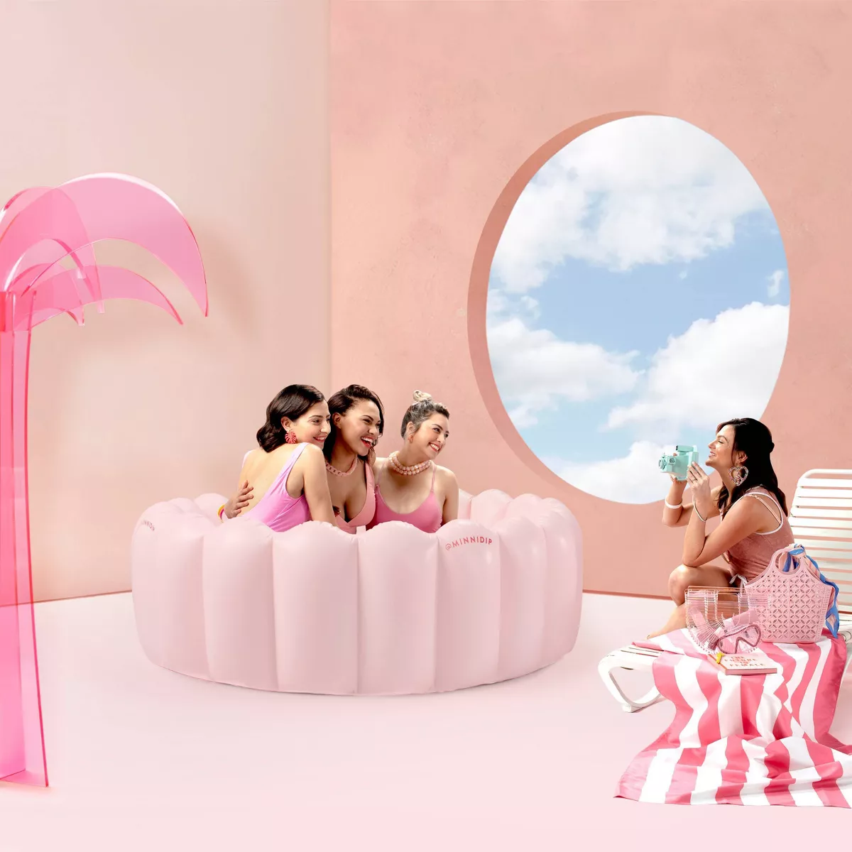 Minnidip Blushing Palms Kiddie Pool