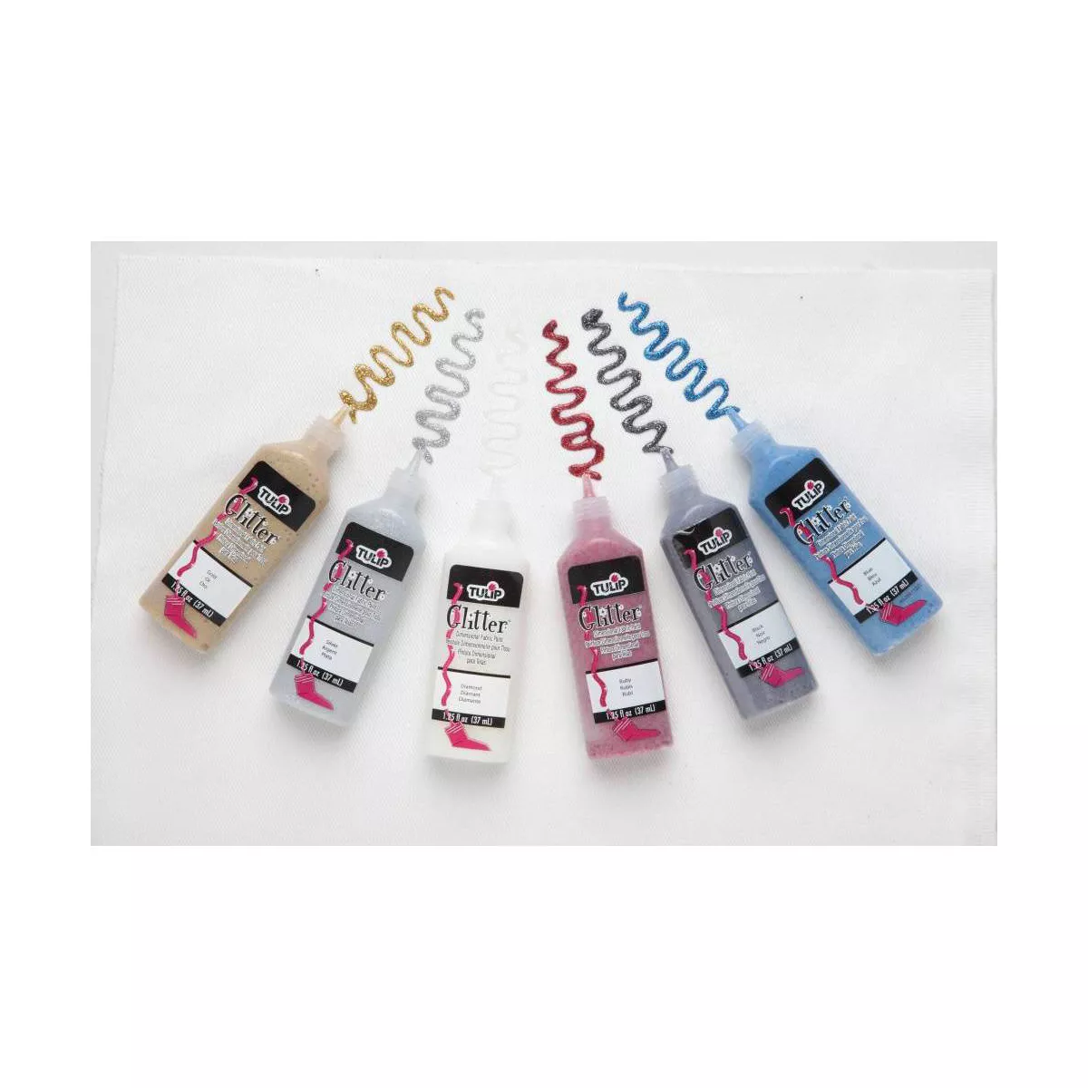 Tulip 6ct 1.25 fl oz Dimensional Fabric Paint - Glitter