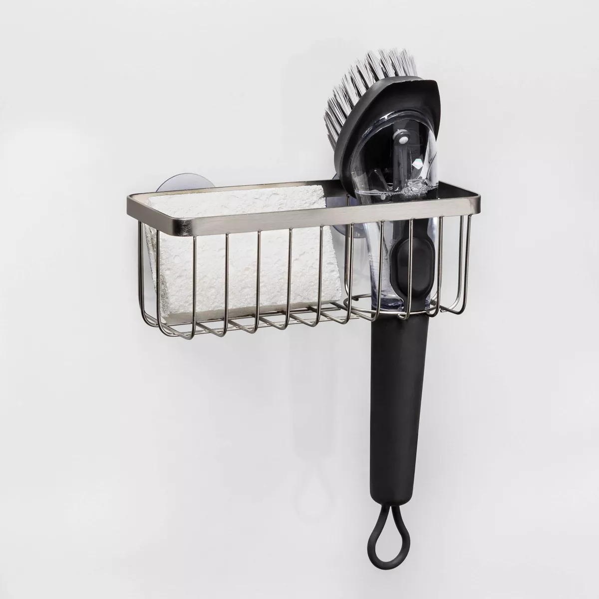 Stainless Steel Large Suction Sink Caddy Silver - Made By Design™