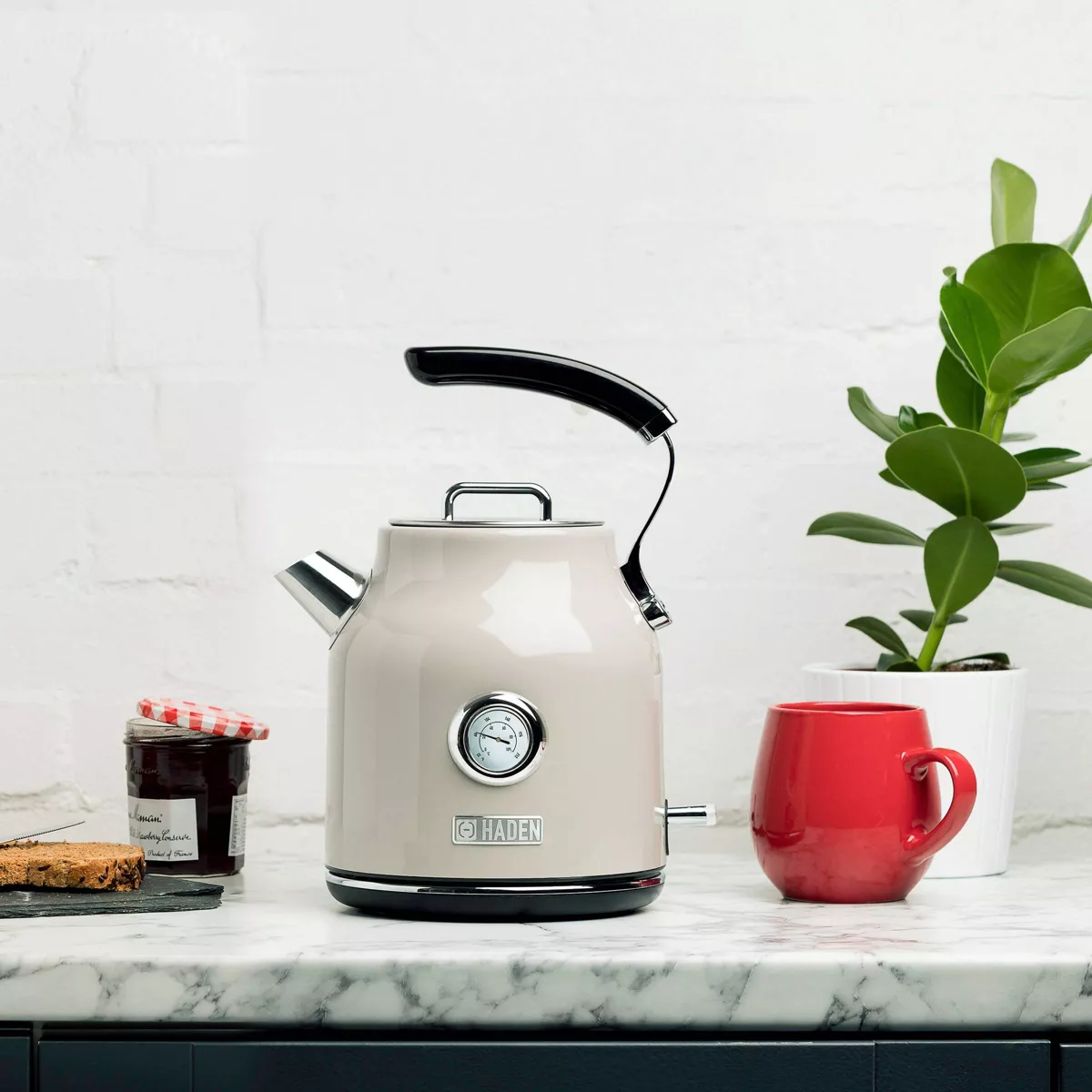 Haden Dorset 1.7L Stainless Steel Electric Kettle - Beige