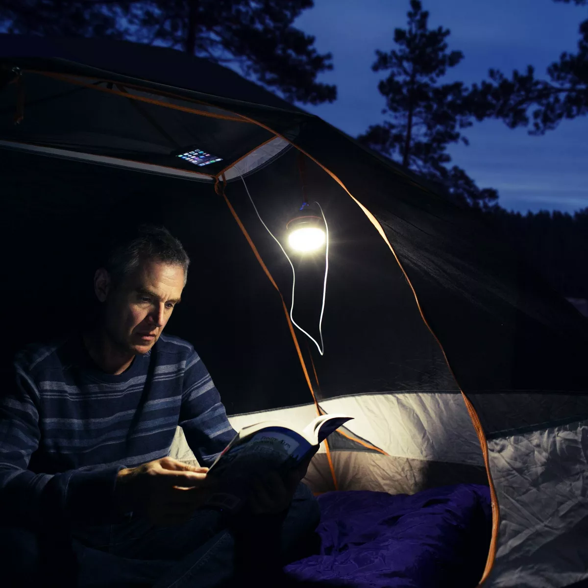 Wagan Brite-Nite Dome USB LED Lantern - Gray