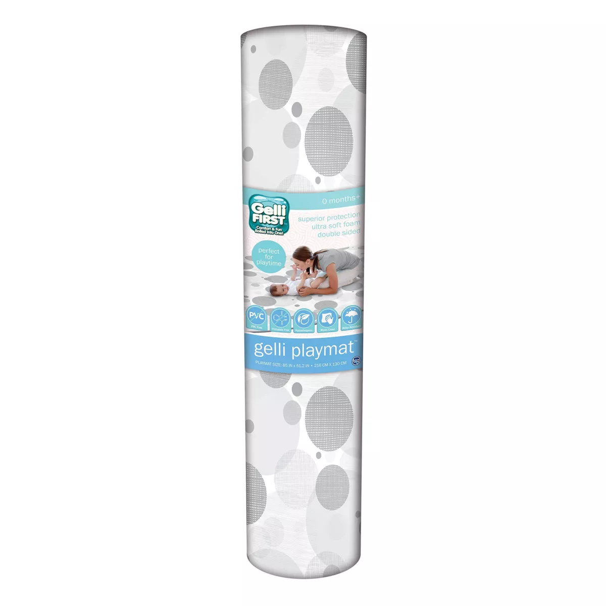 TCG Luxury Gelli Mat Playmat - Gray/White - 0-3 Years