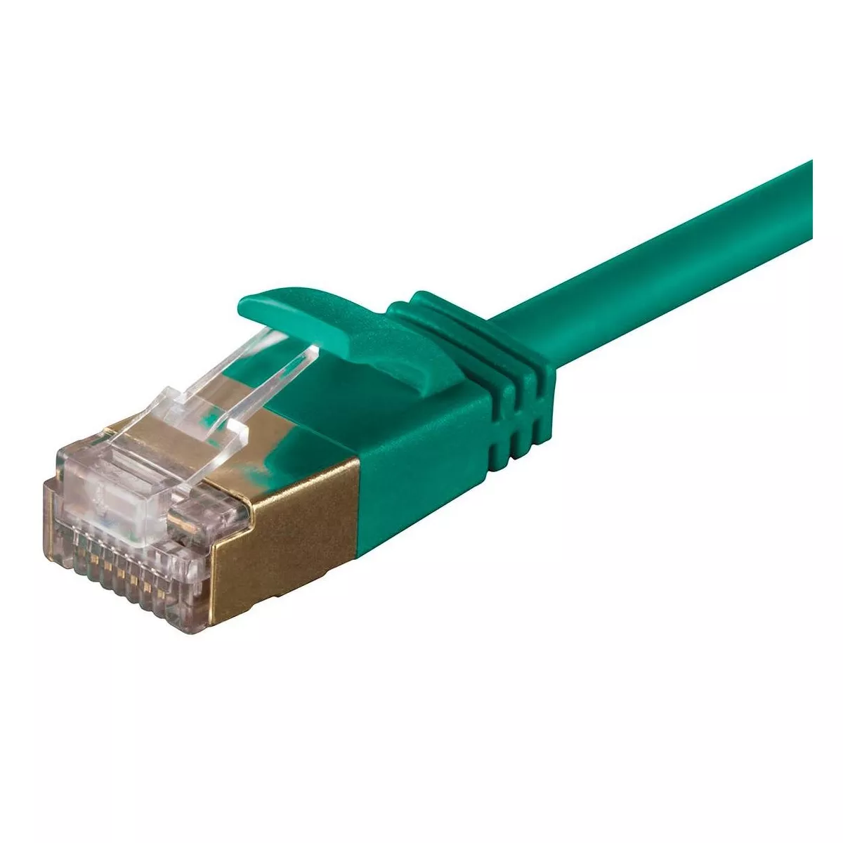 Monoprice SlimRun Cat6A Ethernet Patch Cable - 5 Feet - Green | Network Internet Cord - RJ45, Stranded, STP, Pure Bare Copper Wire, 36AWG