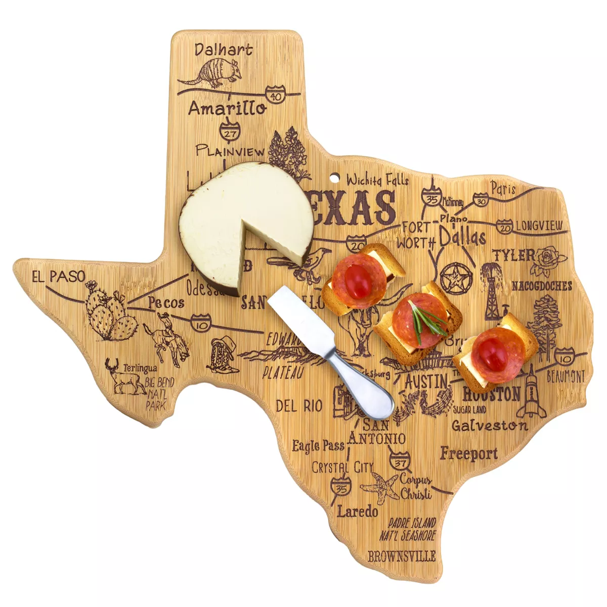 Totally Bamboo Destination Texas Cutting Board 14
