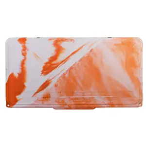 Elkton Outdoors 110 Quart Rotomolded Thermoplastic Heavy Duty Ice Chest Cooler with Built-In Bottle Opener Tabs and Integrated Fish Ruler, Orange