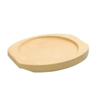 Gibson Home Campton 5.3 Inch Mini Round Cast Iron Frying Pan with Wooden Base