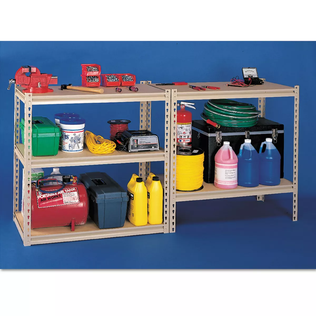 Tennsco Stur-D-Stor Shelving Five-Shelf 36w x 18d x 72h Sand LSS361872