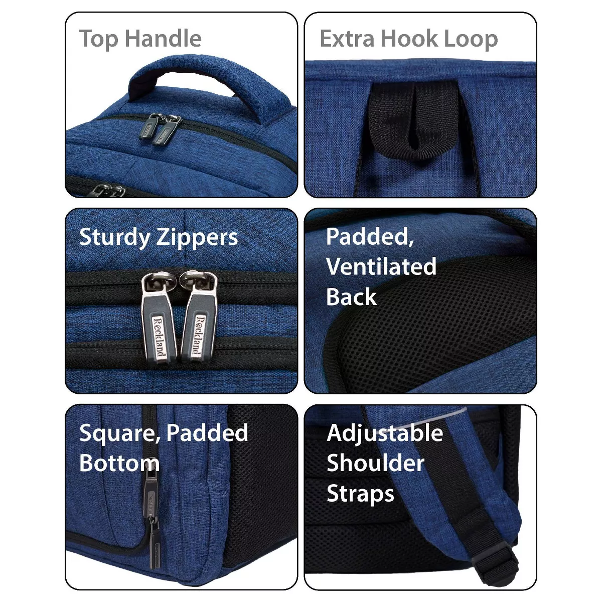Rockland 18.5'' Slim Pro USB Laptop Backpack - Blue